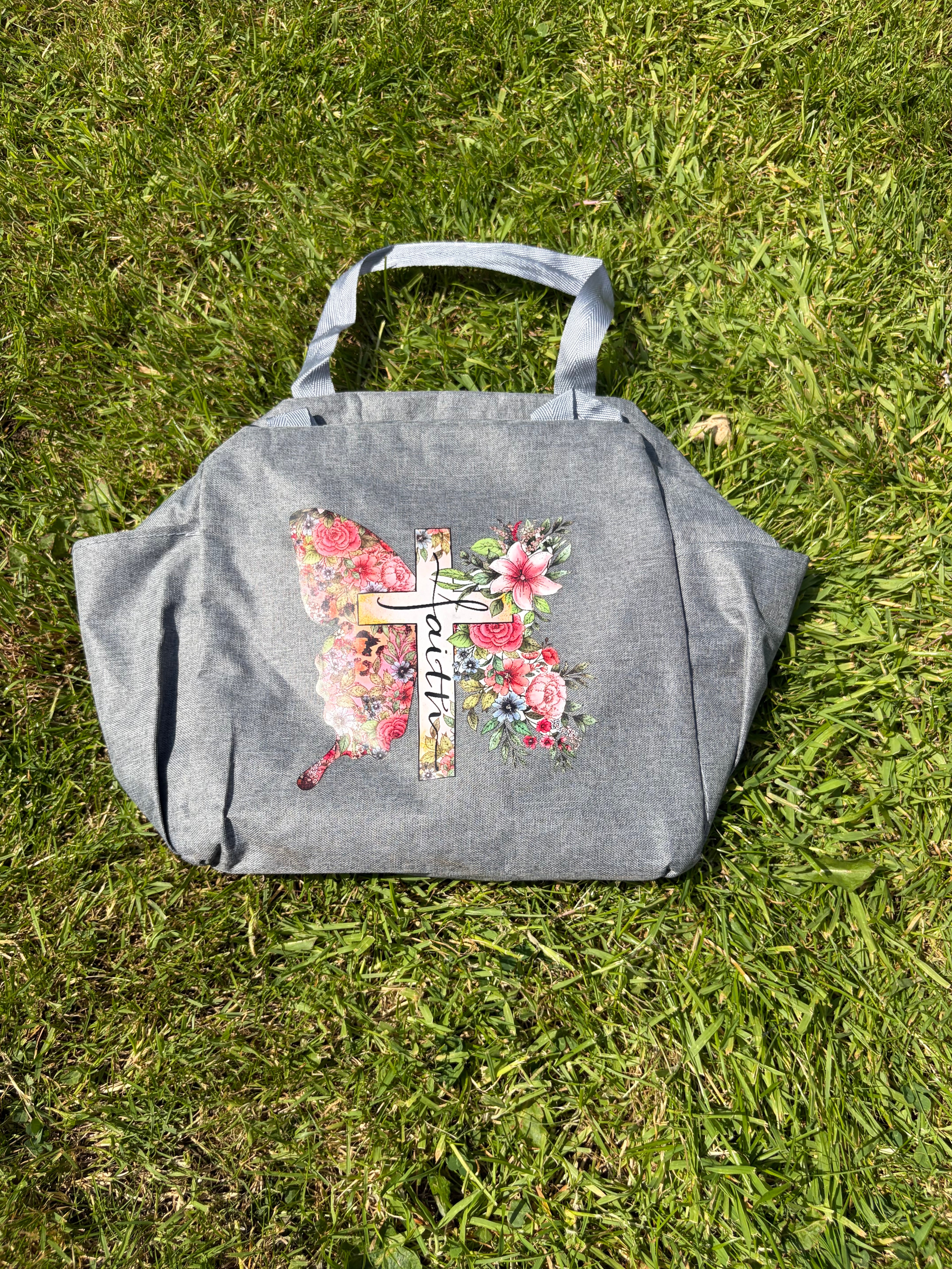 Bible print lunch bag